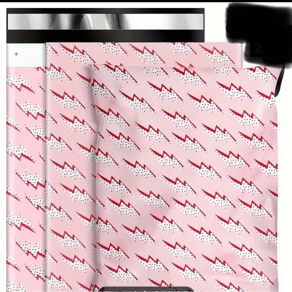 Pink and Red Office Shipping Supplies poly mailers pack of 6
